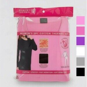 NWT S. Cristina Collection 2-Piece Cotton Thermal Set-  Women's Size M, L